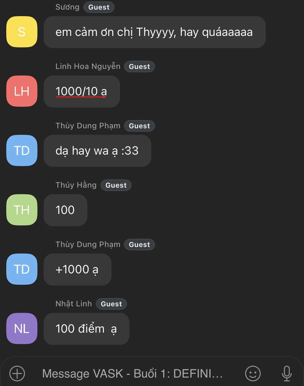 Live feedback 1